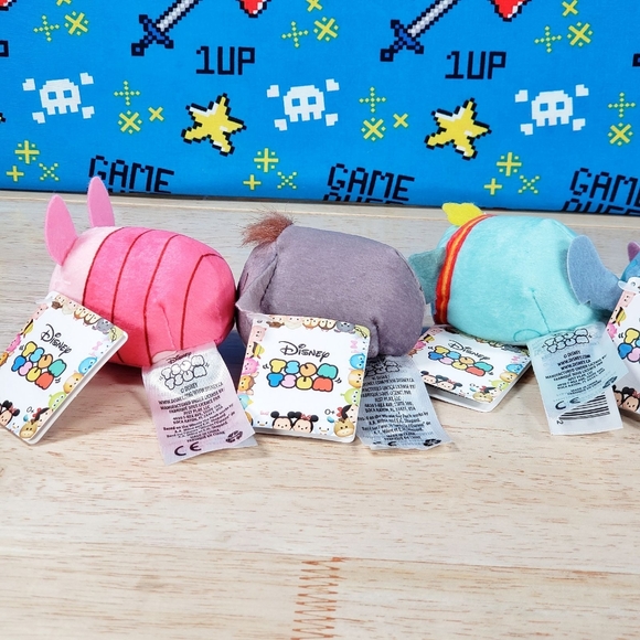 Disney Tsum Tsum Mini Plush Lot includes Stitch Tigger Eeyore Piglet & Dumbo - Picture 3 of 8